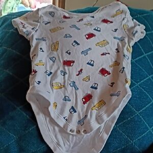 Primark Kids Bodysuit with Colorful Vehicle Print